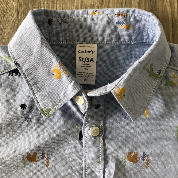 2-Piece Animal Button-Front Shirt & Pant Set - Picture 5 of 11